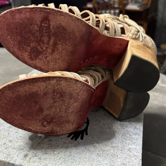 Freebird by Steven Wazee Beige Heeled Booties - Picture 7 of 9